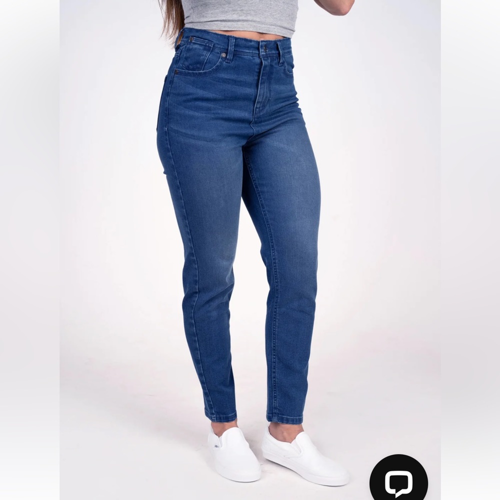 Barbell Apparel Mom Jeans in dark indigo BNWT